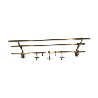 Brass coat rack