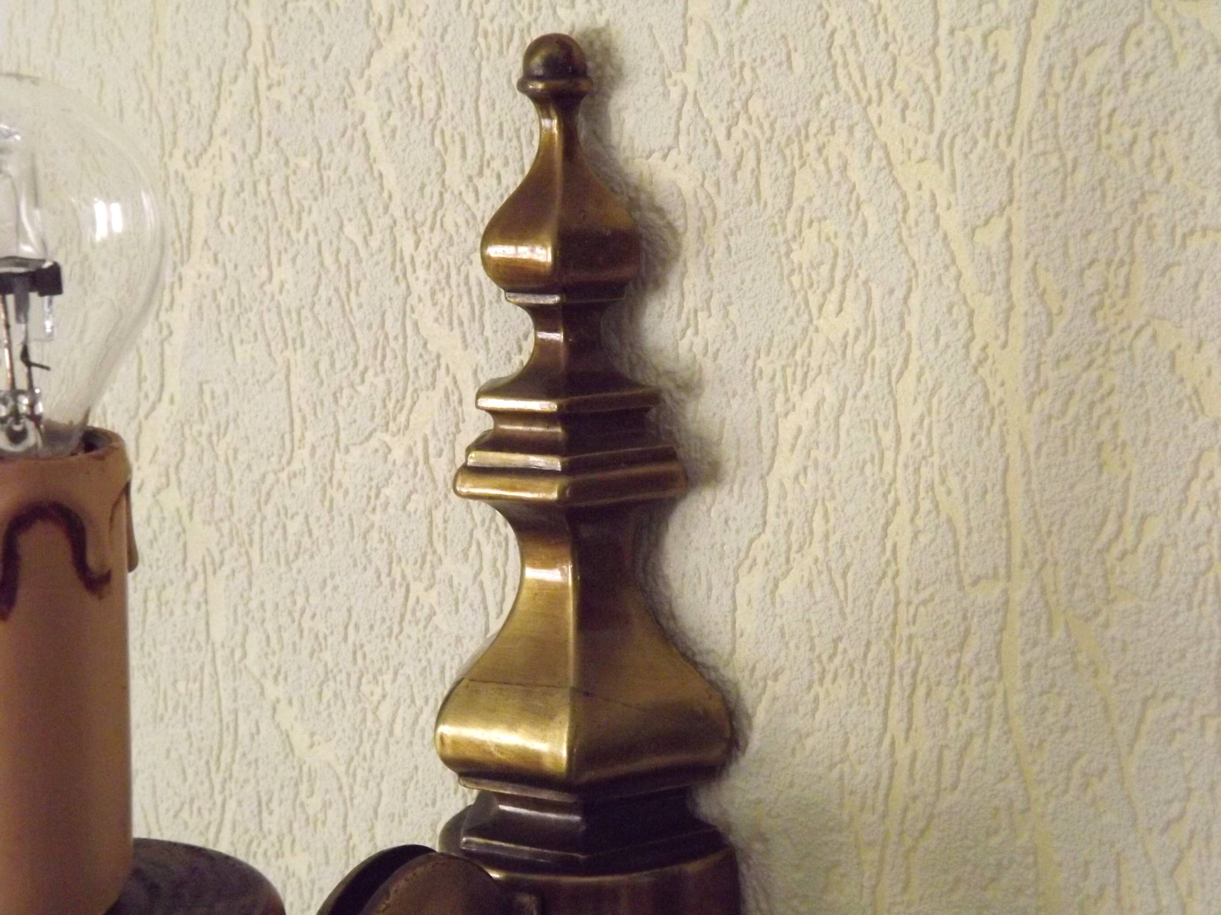 French Vintage Bronze Effect Metal Traditional Wall Light Card Shade 5169