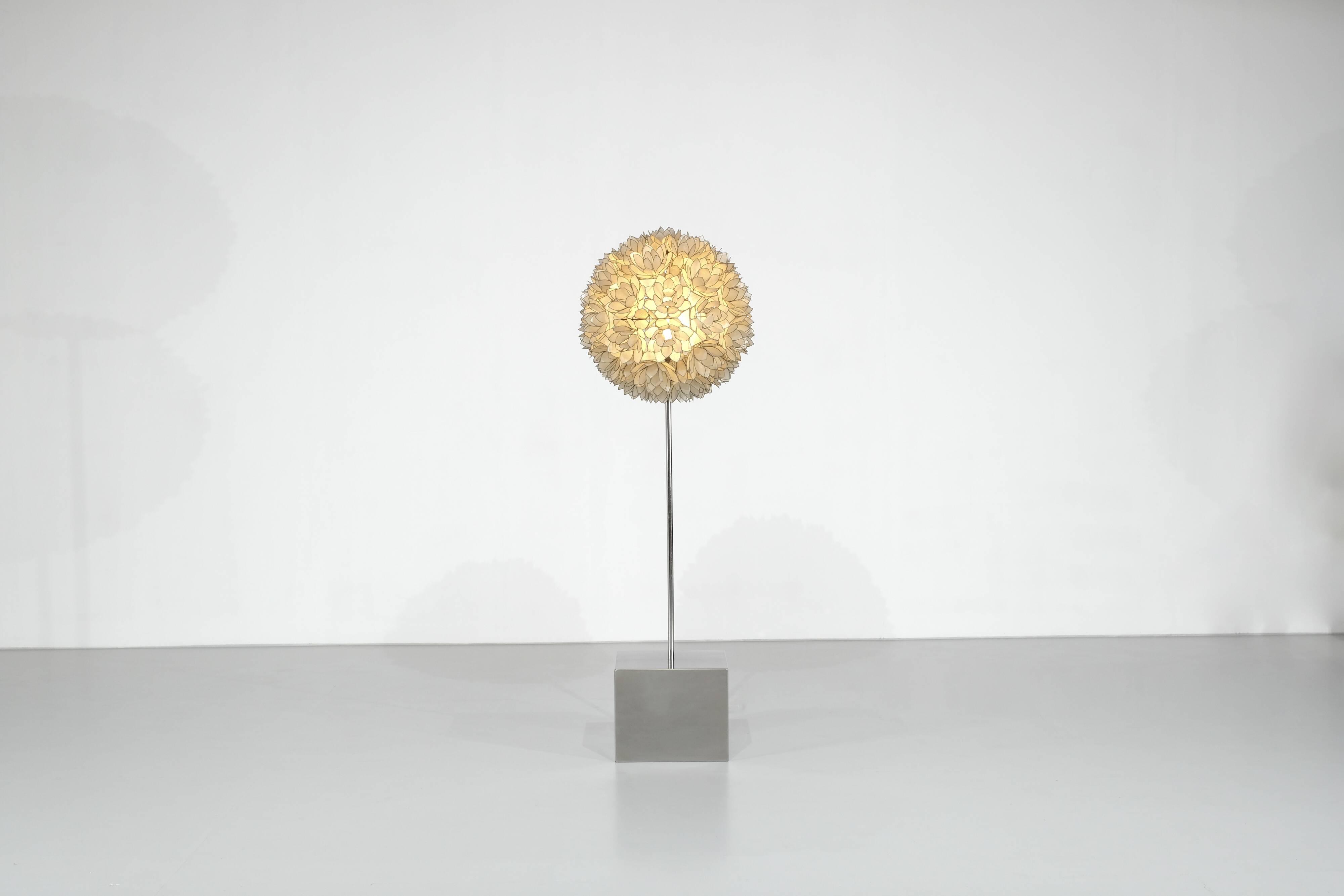 Mother-of-pearl floor lamp by Rausch, Germany, 1960s.