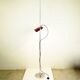 Lampe de sol réglable en spot rouge italienne de l'ère spatiale