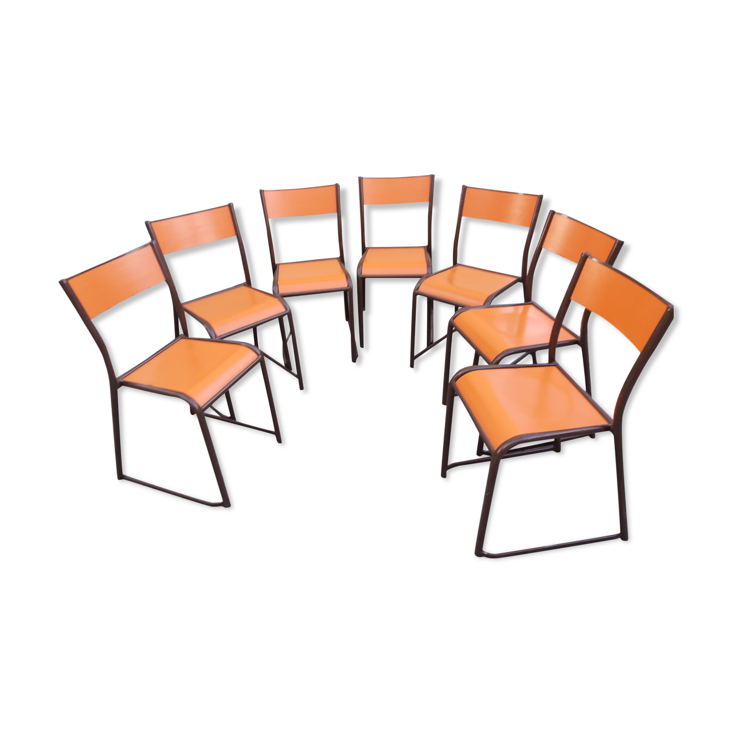 Series of 7 vintage chairs