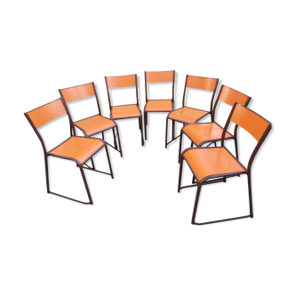 Series of 7 vintage chairs