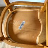 set of 4 Thonet bistro chairs in curved wood honey Mid-Century 50s