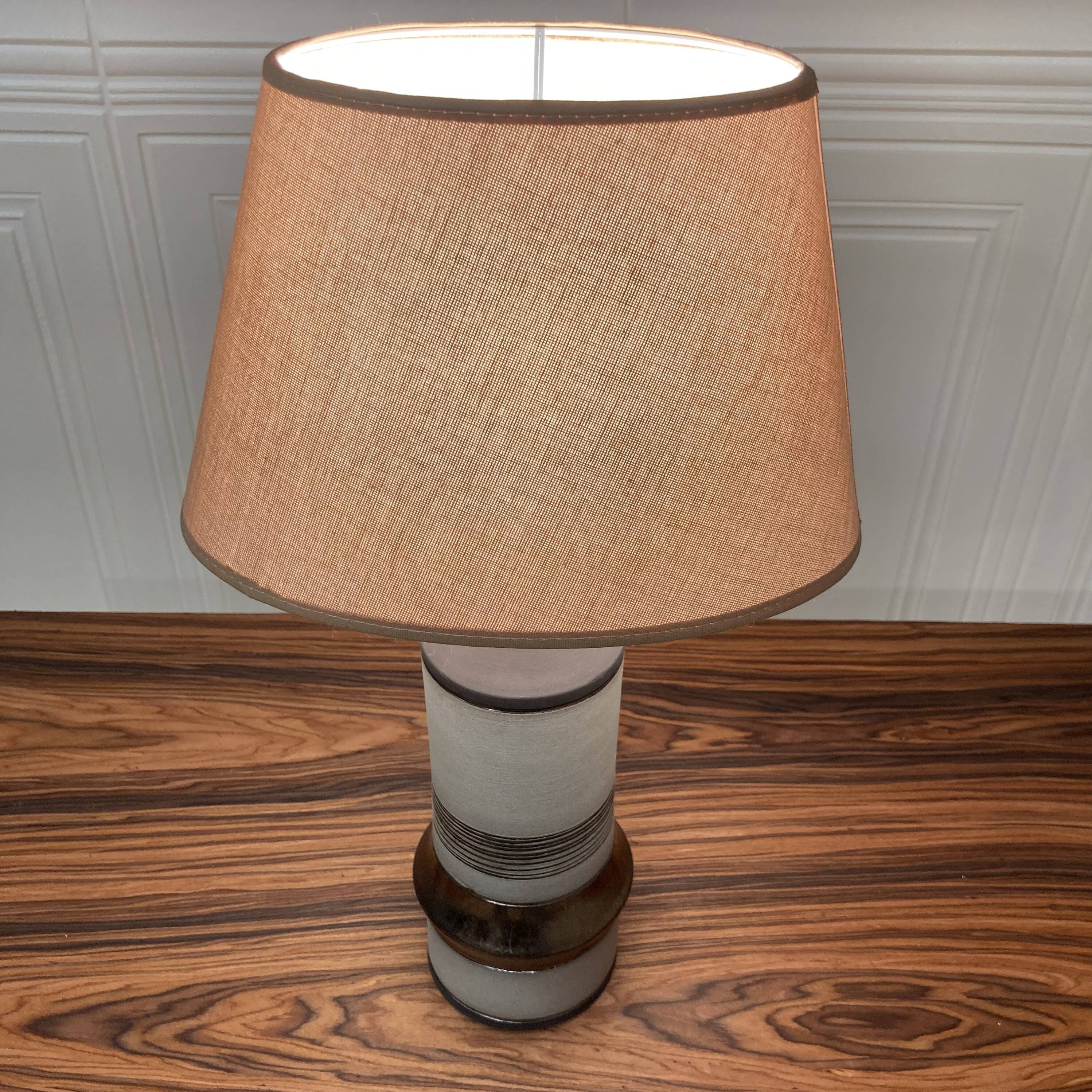 Ceramic lamp stamped scandinavian design 1960.