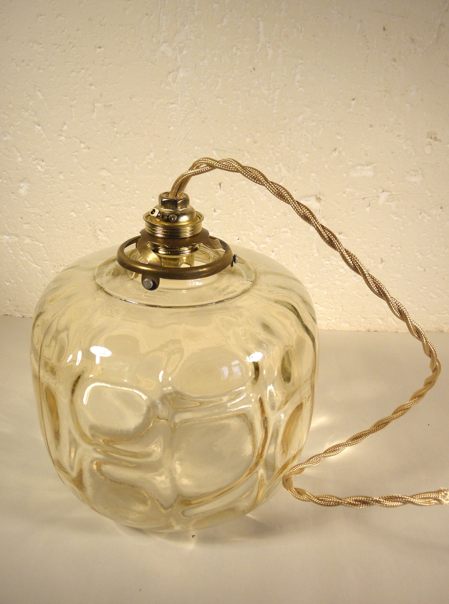60s glass pendant light