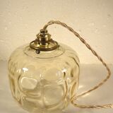 60s glass pendant light