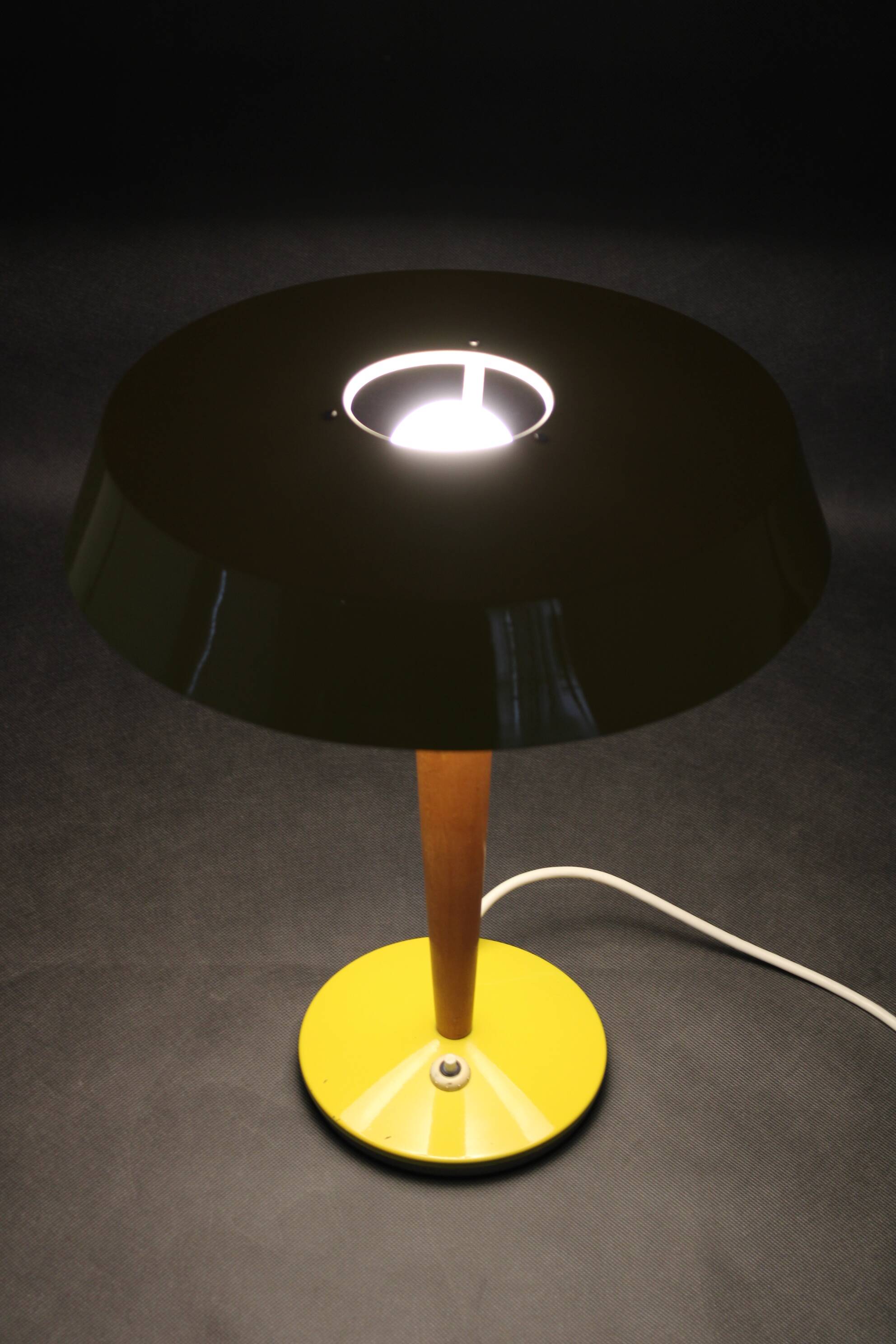 1970s Yellow Table Lamp by Kamenicky Senov , Czechoslovakia