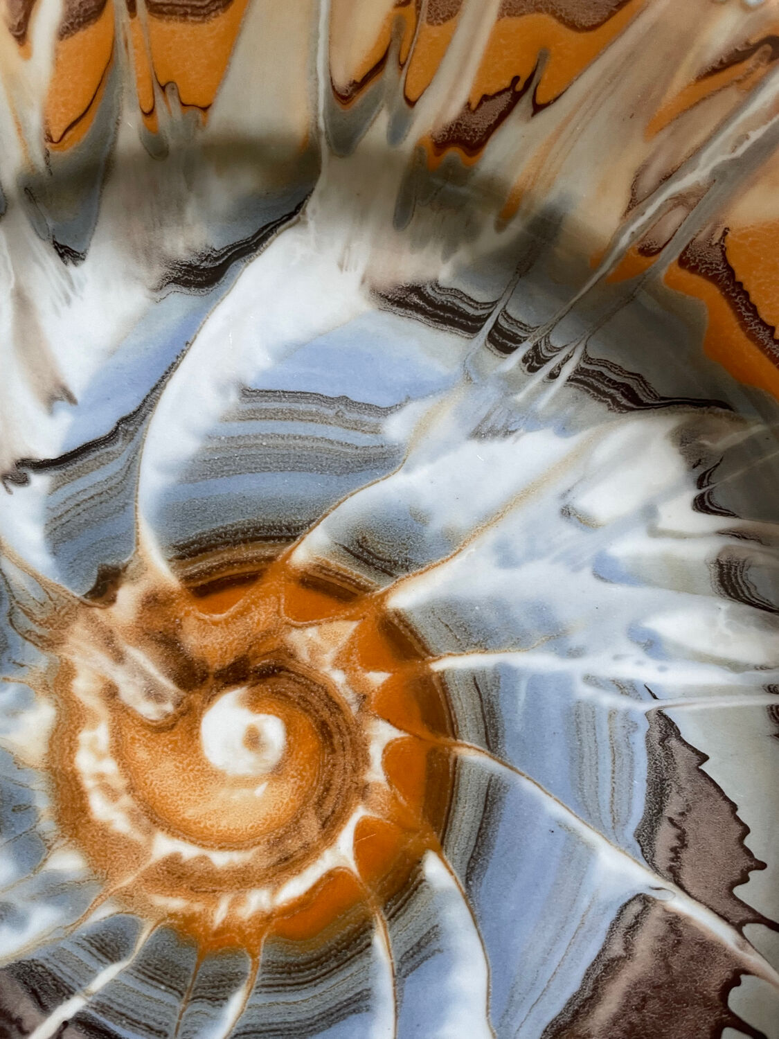 Series of 4 plates Pyroblan Sarreguemines vintage