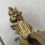 Pair of 5-light gold wall candlesticks