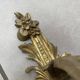 Pair of 5-light gold wall candlesticks