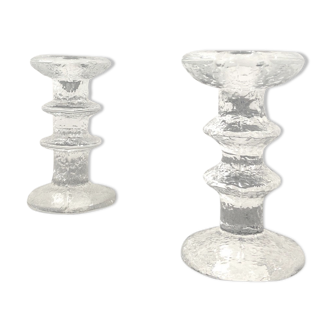 Pair of vintage candlesticks by Timo Sarpaneva for Iitalia Finnish origin 1970s