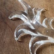 5 crystal knife rests with vases