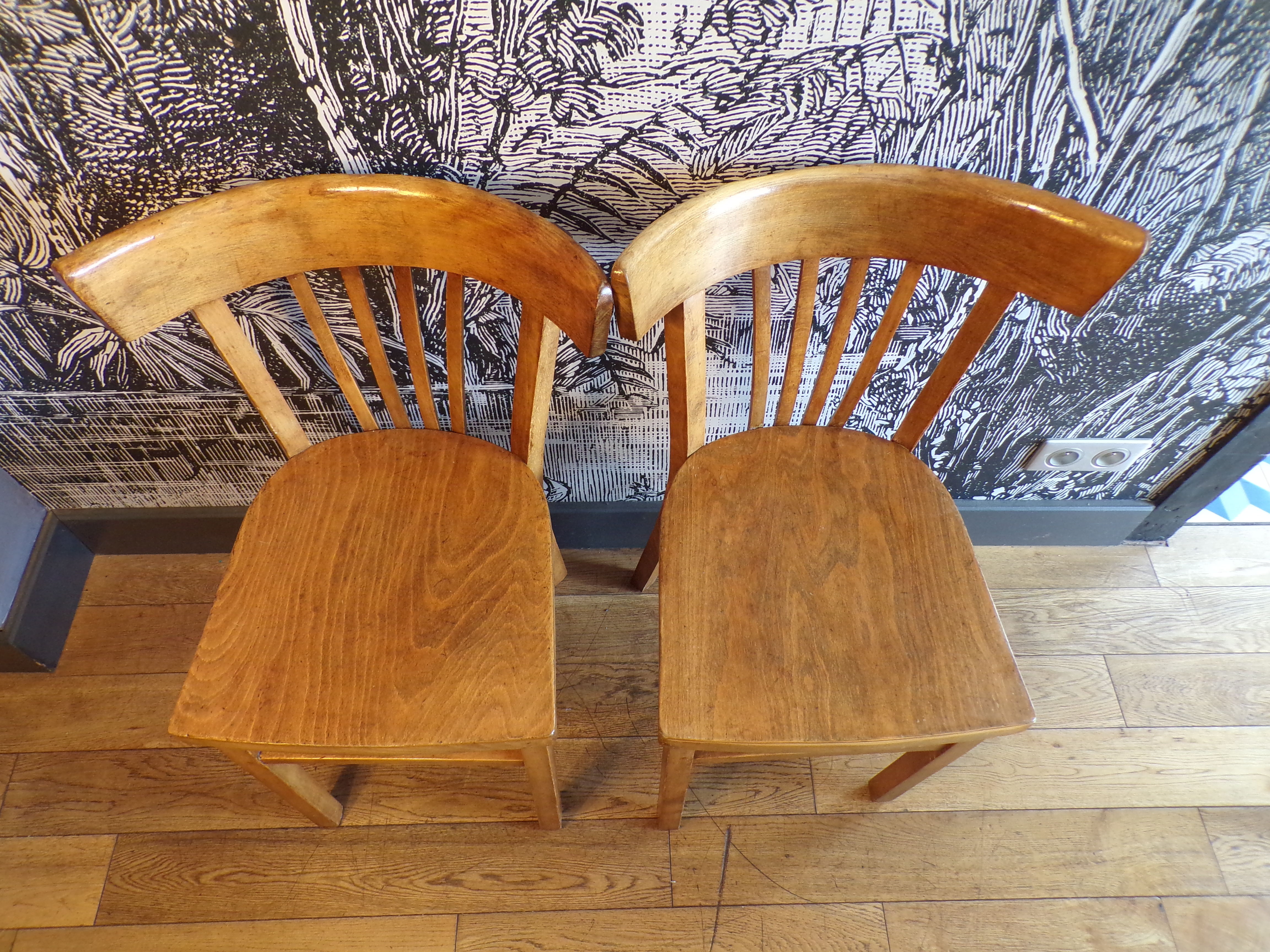 Pair of bistro chairs 1950