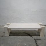 Vintage travertine coffee table by Editions Ligne Roset