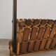 Vintage rattan magazine door