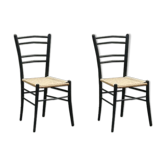 Paire de chaises Cassina en bois années 60