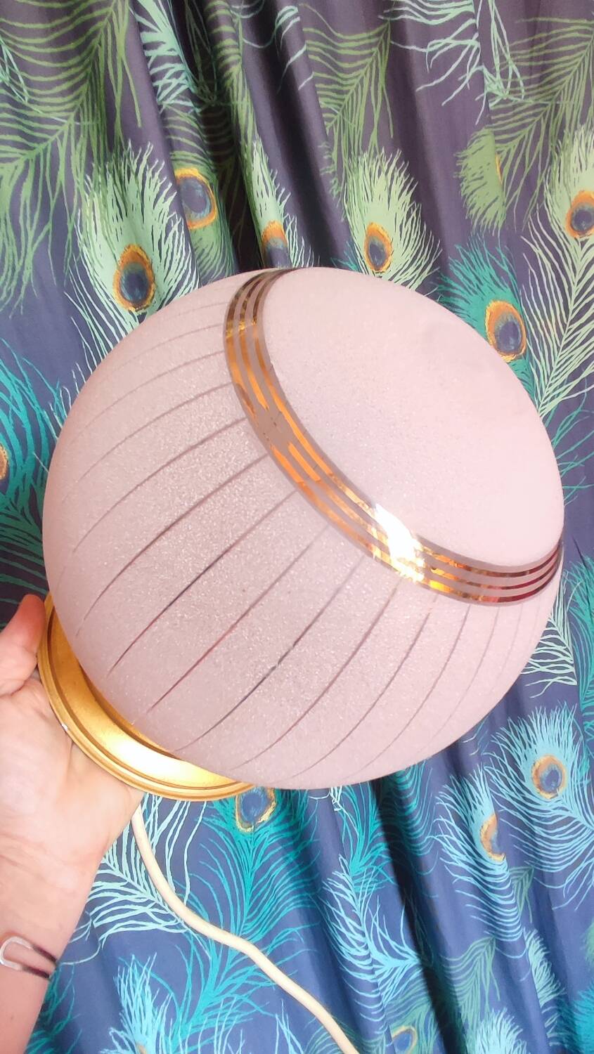 Granite pink glass ball ceiling light