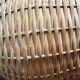 Set of three vintage rattan bottles