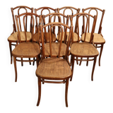 8 Bistro chairs No. 56 Thonet