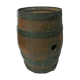 Ancien tonneau en bois et fer vin