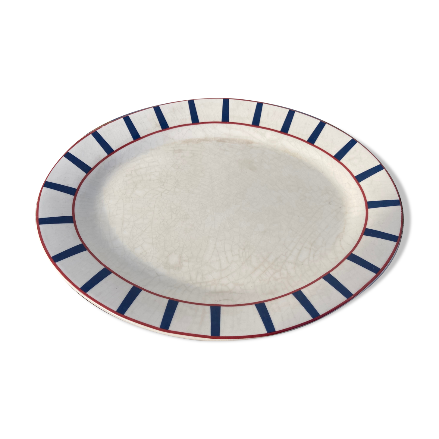 Traditional Basque oval ceramic dish