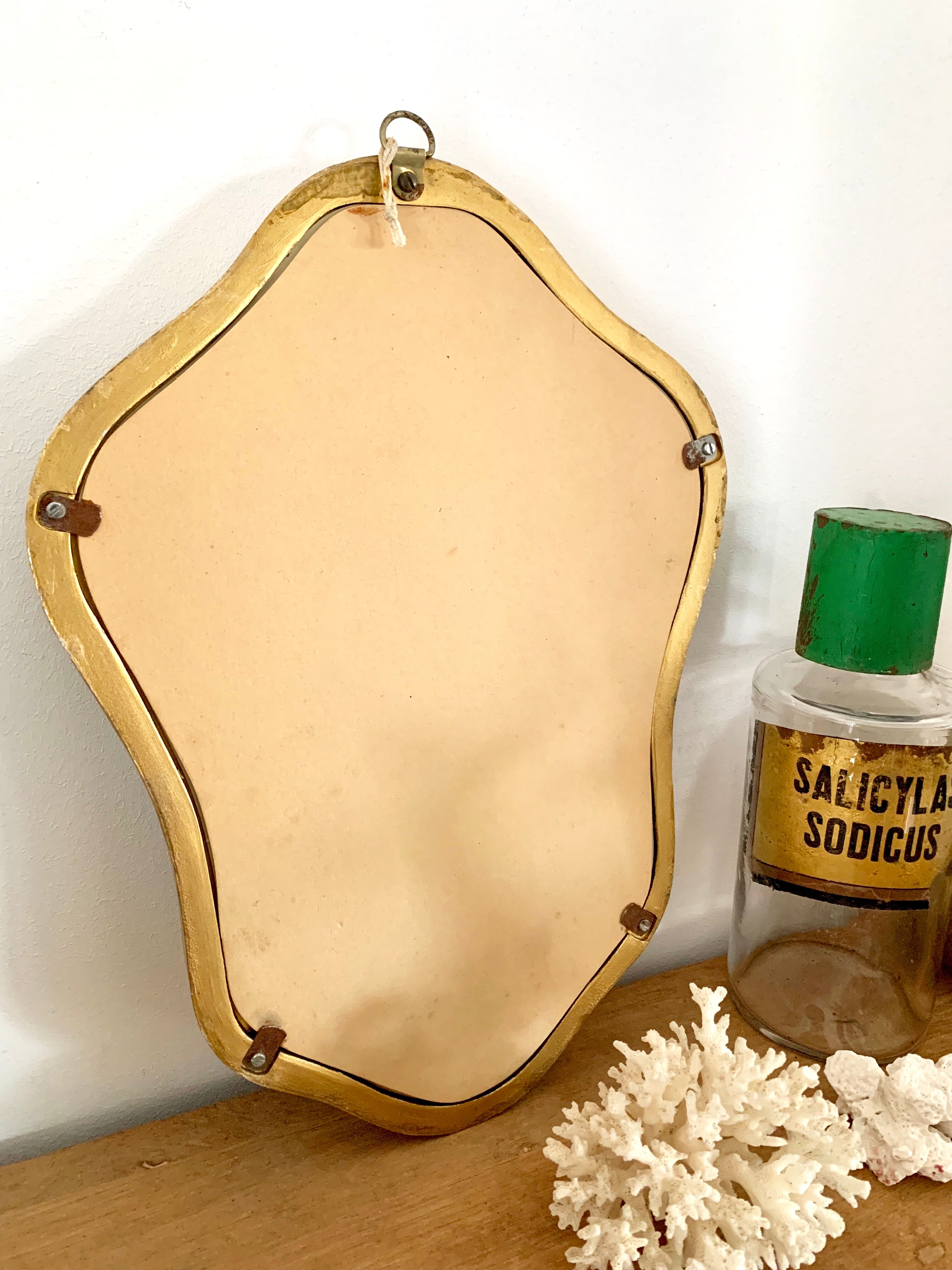 Old vintage gilded mirror