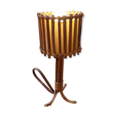 Rattan bedside lamp