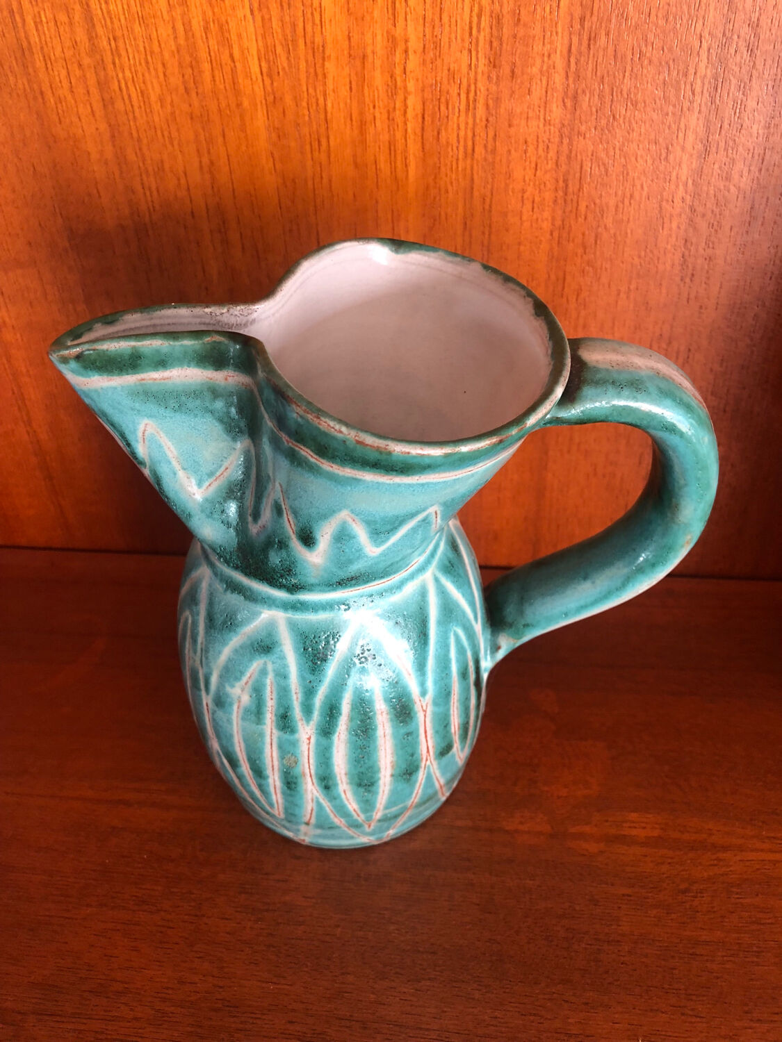 Pitcher vase Robert Picault ceramic Vallauris 1950