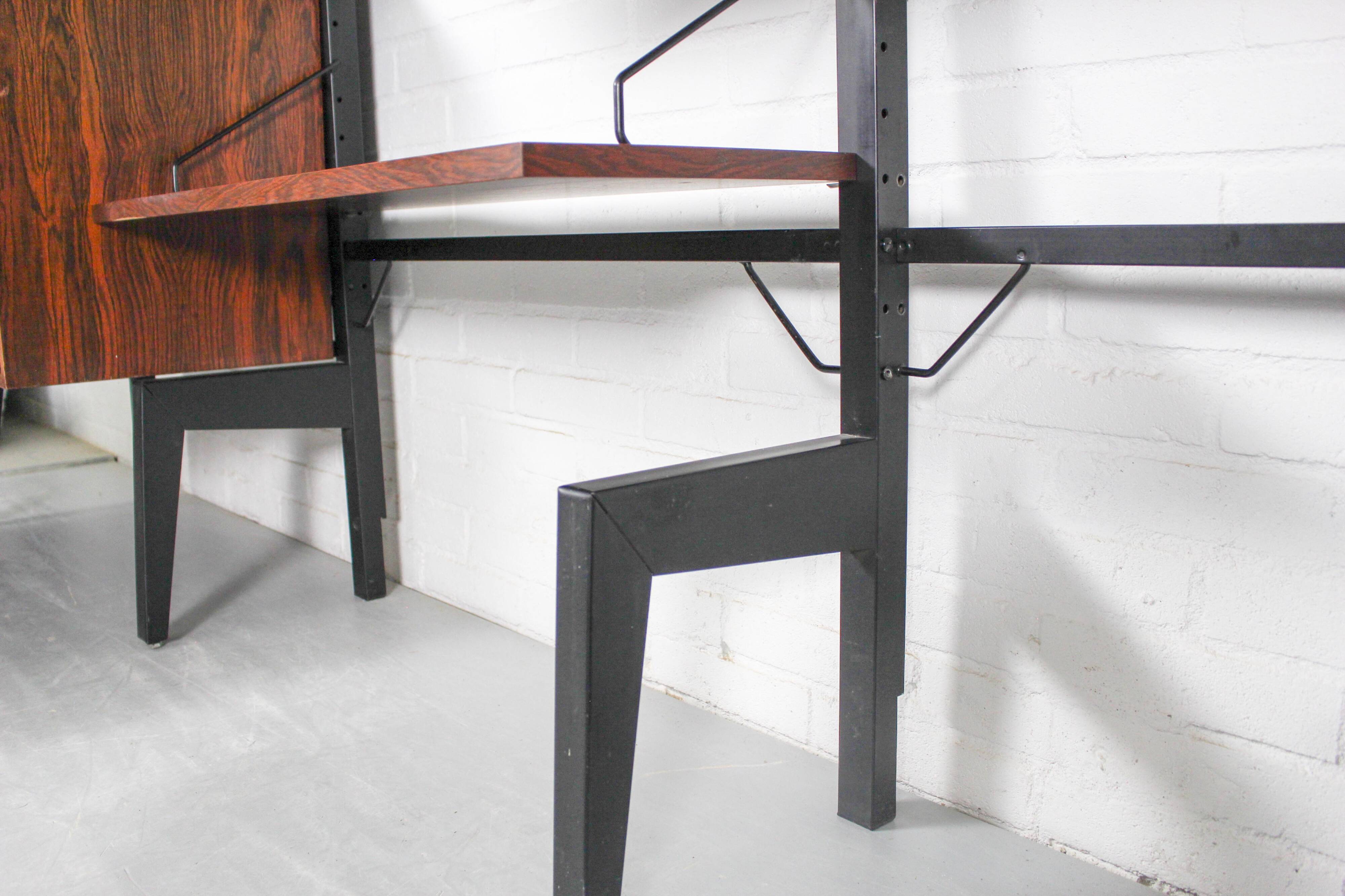 XL Danish Modular Teak Wall Unit in Rosewood by Poul Cadovius, 1960s