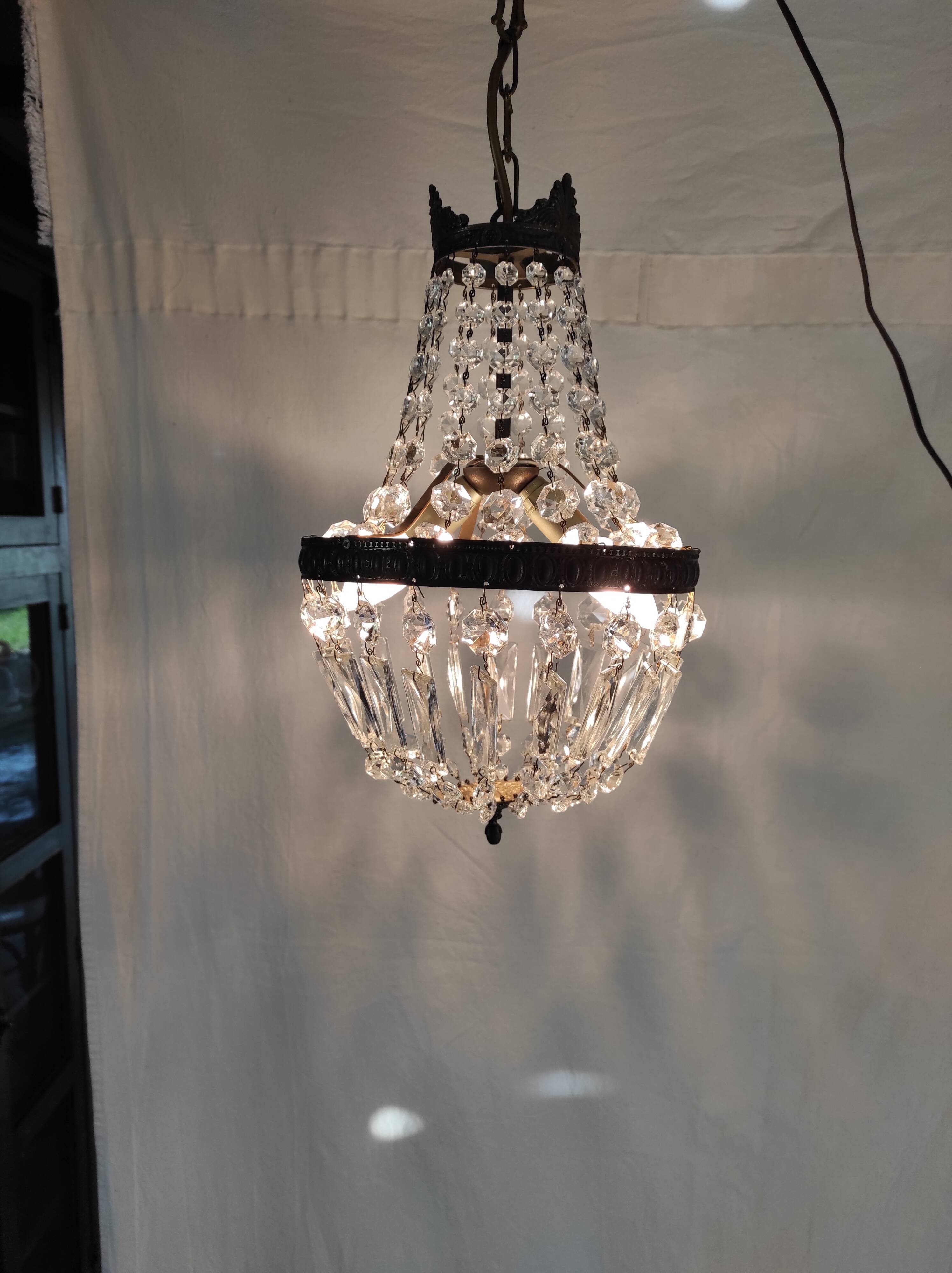 Hot air balloon chandelier and grapevines 2 lights
