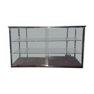 Vitrine en verre et métal