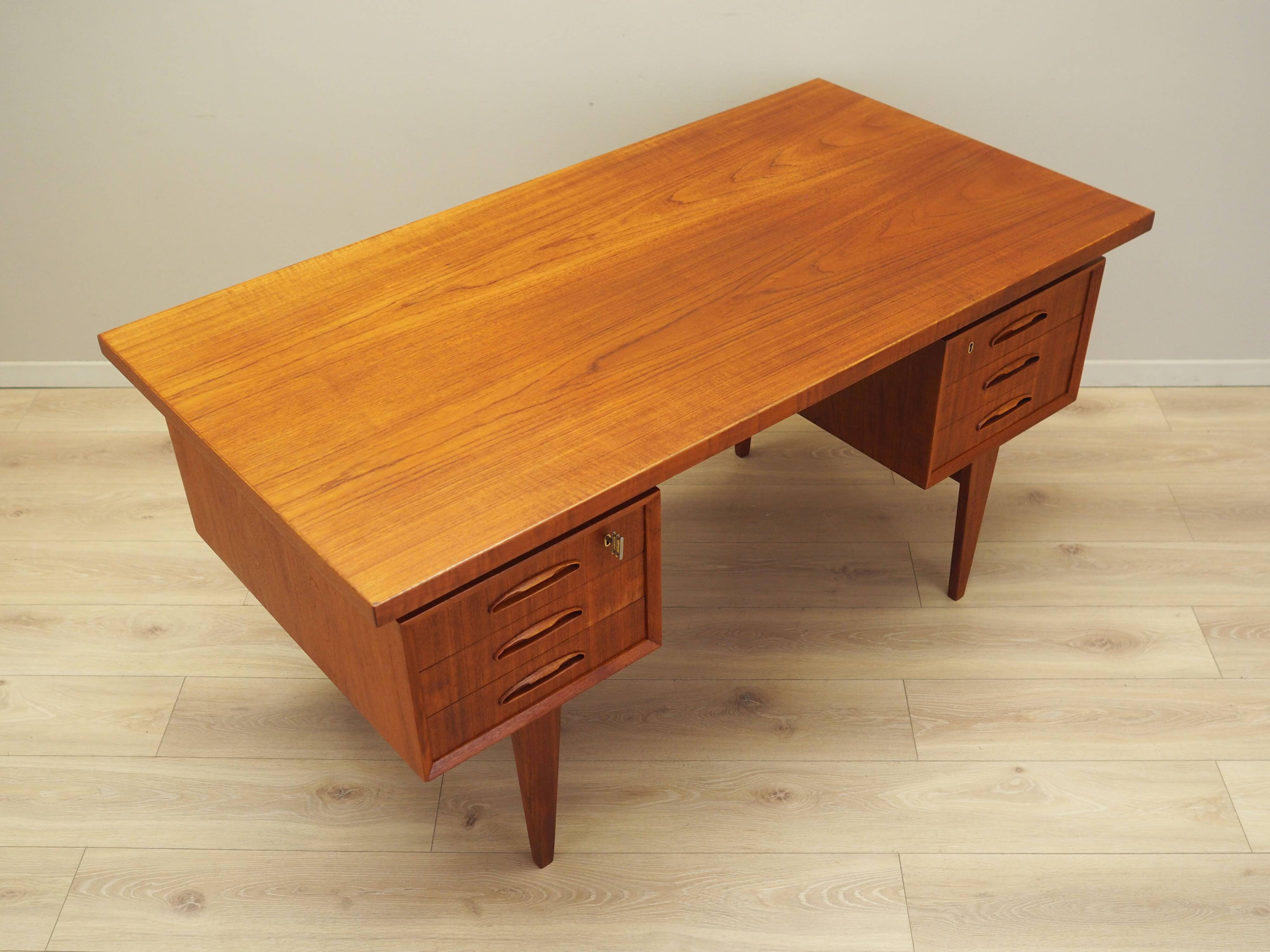 Teak desk, Danish design, 1970s, production: Denmark