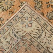 5x9 Vintage Orange Floral Turkish Area Rug, 160x271Cm