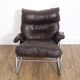 Scandinavian leather armchair 1970