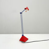 Red desk lamp by lungean & pellmann for brilliant leuchten germany, 1980