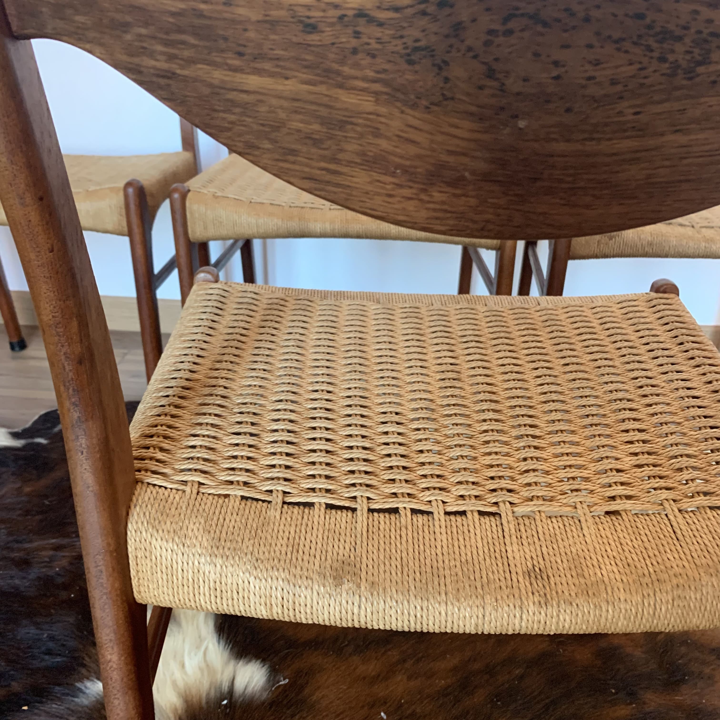 Set of 4 chairs by Arne Wahl Iversen for Glyngøre Stolefabrik 1960s