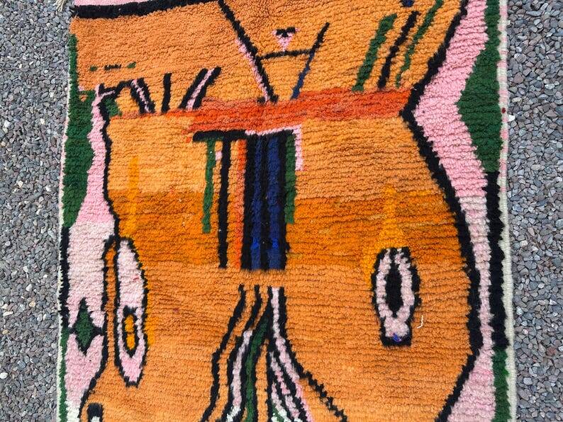 Moroccan orange rug- Berber Rug 150/250cm