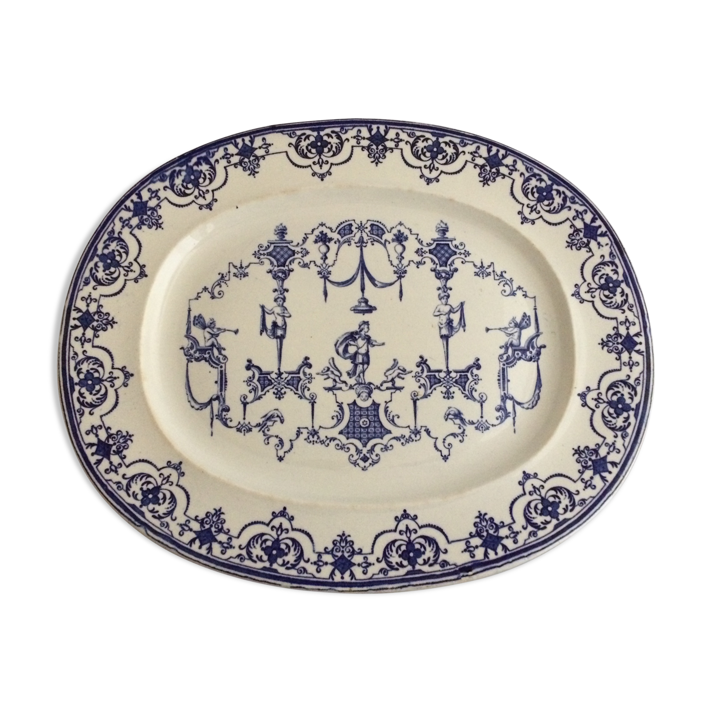Pld dish in bordeaux earthenware Johnston Old