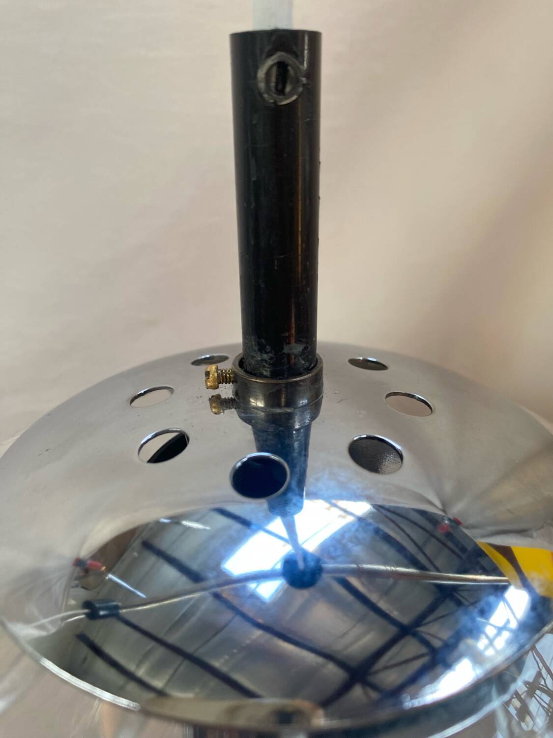 Raak Amsterdam pendant light in clear bubbled glass, 1970s