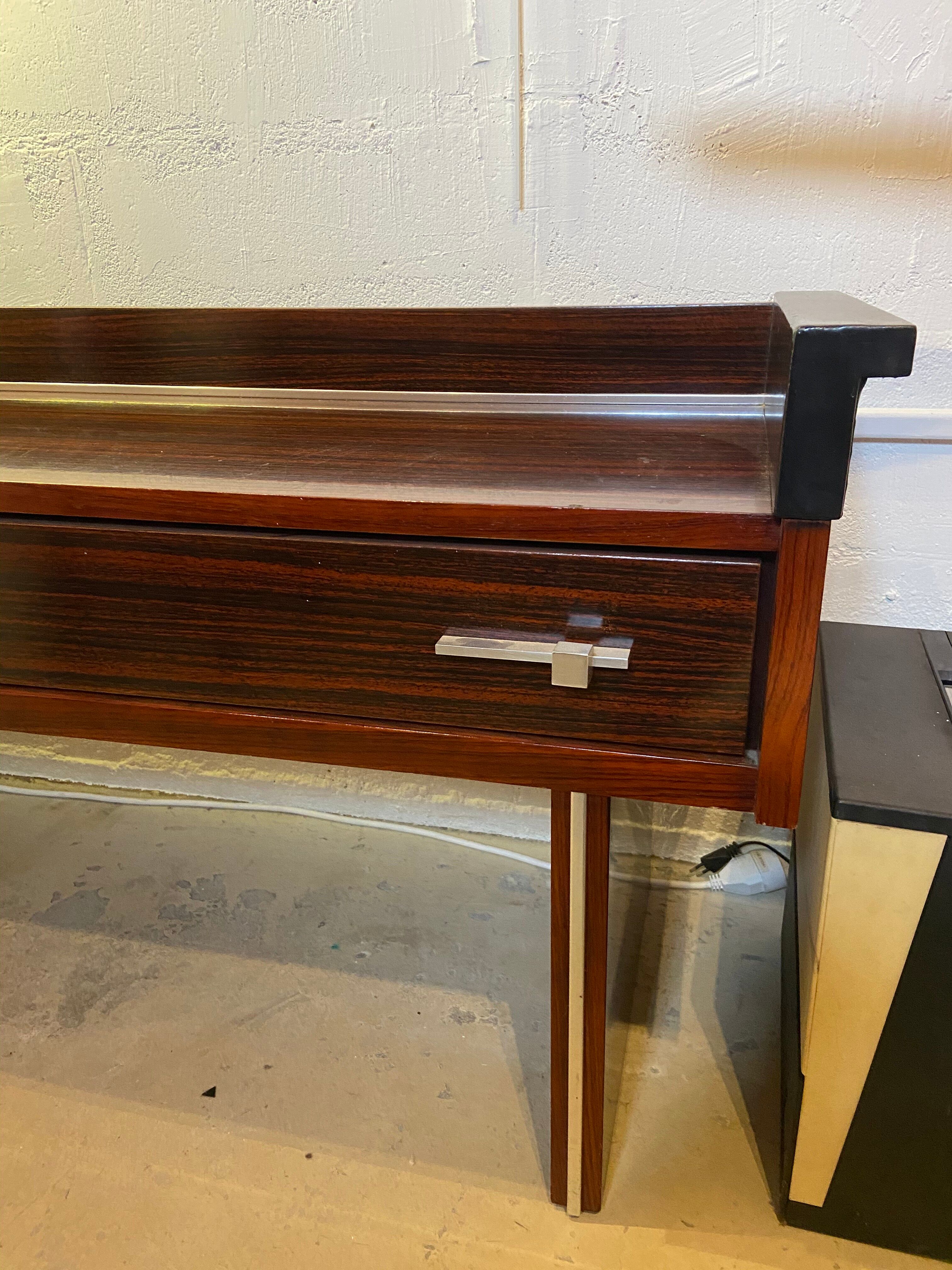 Console 1970 - Palissandre and stainless steel