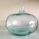 Glass soliflore ball vase / vintage 70s-80s