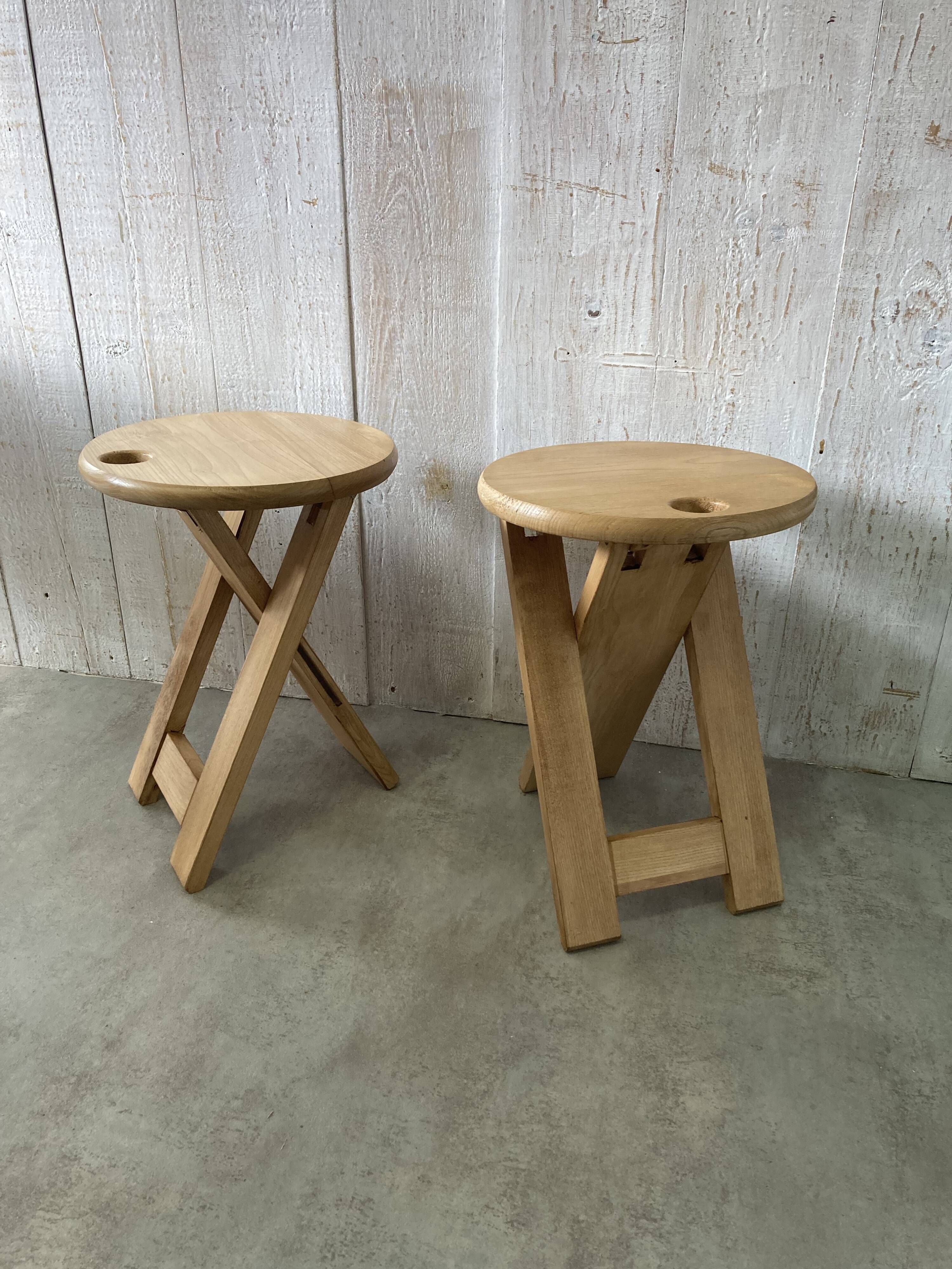 Pair of folding stools