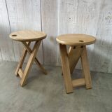 Pair of folding stools