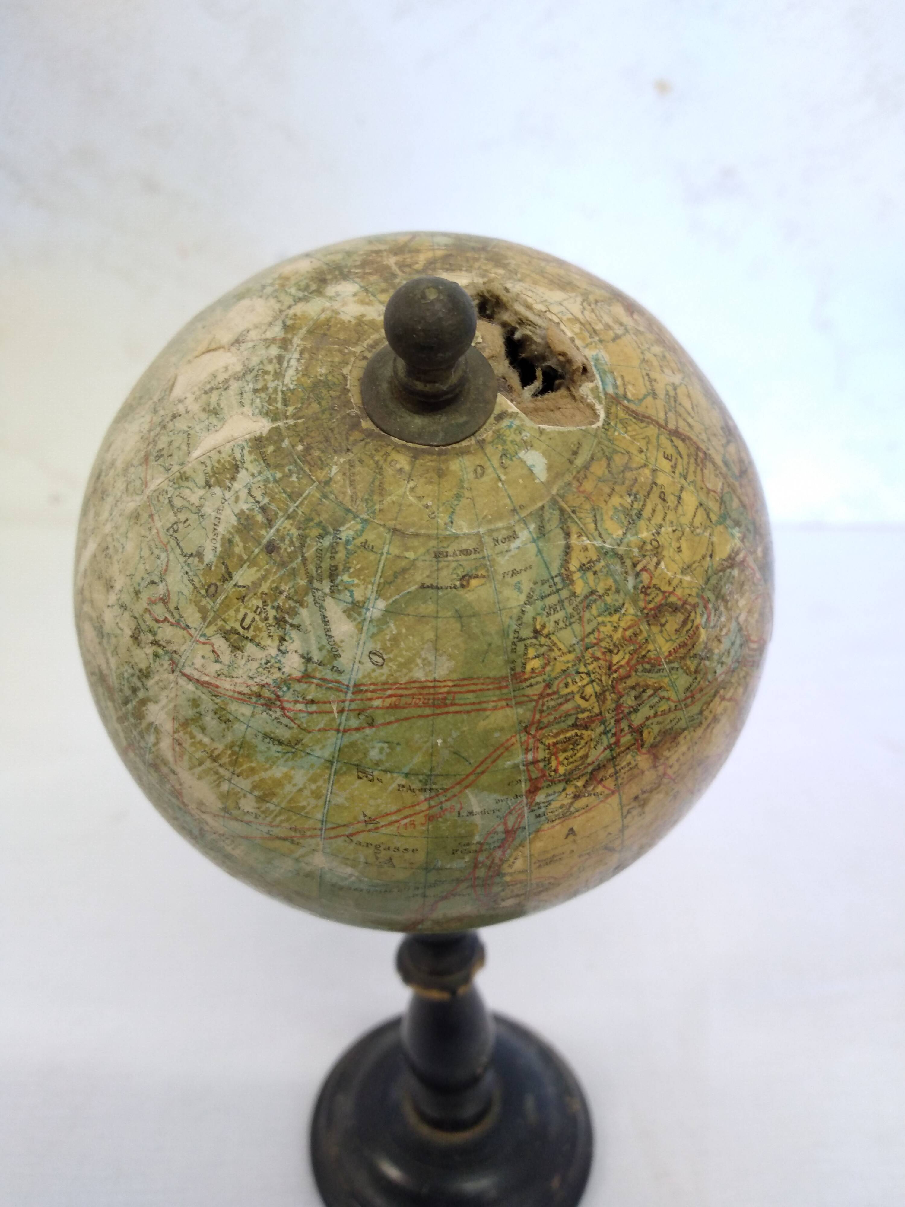 Ancient sphere terrestrial globe by r.barbot