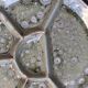 Set of 6 ceramic plates compartmentalized
