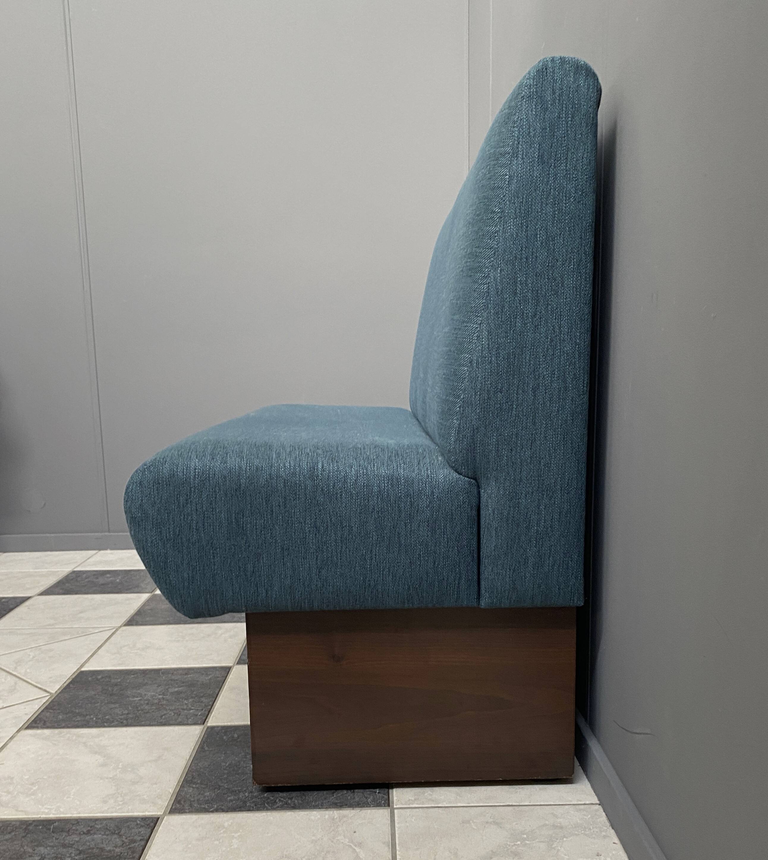 Diner seat USA style in blue fabric