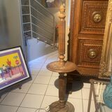 Lampadaire bois sculpté