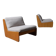 Mid Century Lounge Chairs By Carl Straub 1970s, Set Of 2