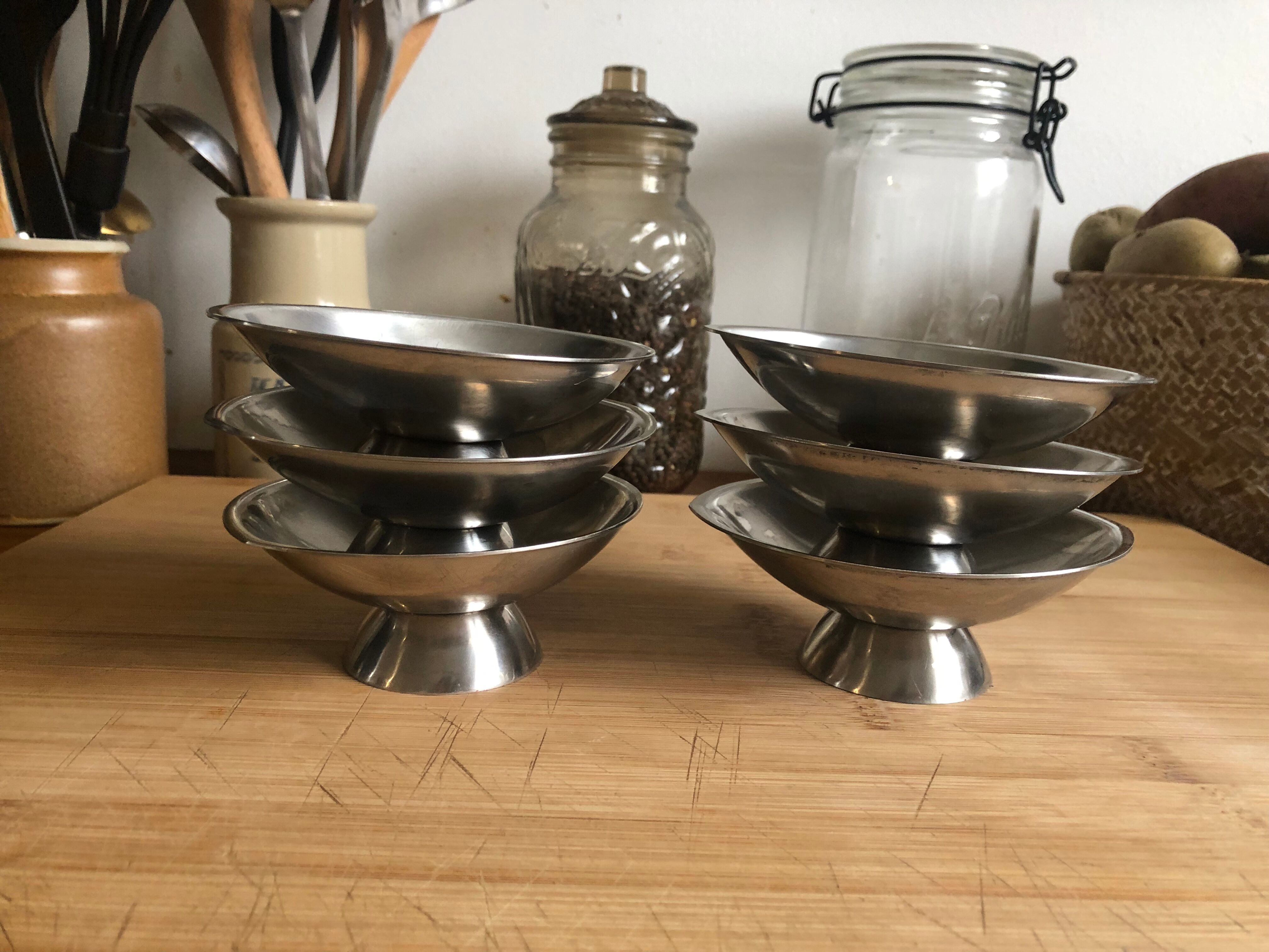 Set of 6 ice cream cups