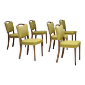 1970s, set of 6 Danish dining chairs by Slagelse Møbelværk, original condition.